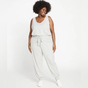 Superfine French Terry Jumpsuit- Heather Grey M 18/20